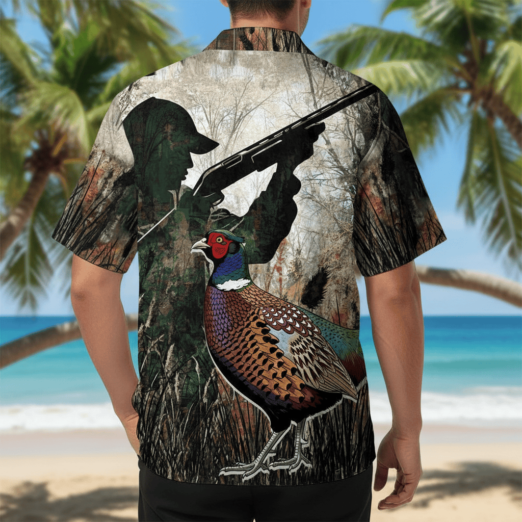 Camo Pheasant Hunting Hawaiian Shirt