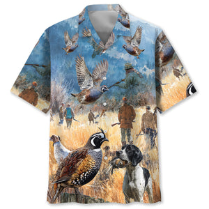 Vintage Quail Hunting Hawaiian Shirt