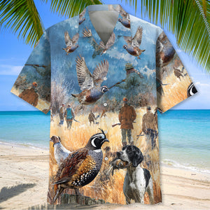 Vintage Quail Hunting Hawaiian Shirt