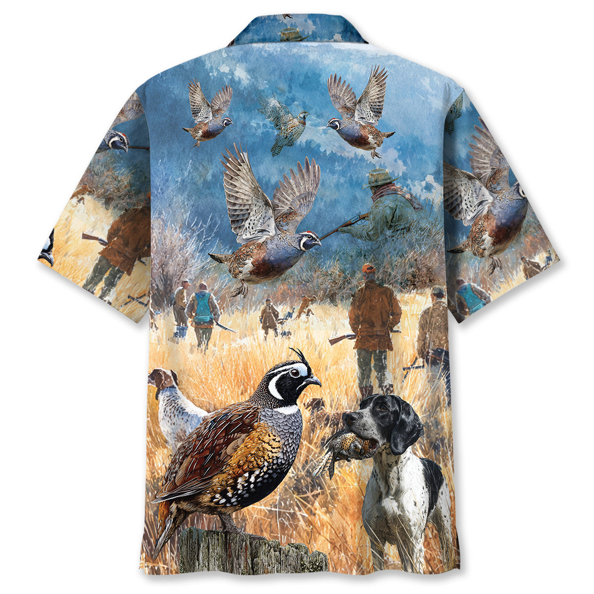 Vintage Quail Hunting Hawaiian Shirt