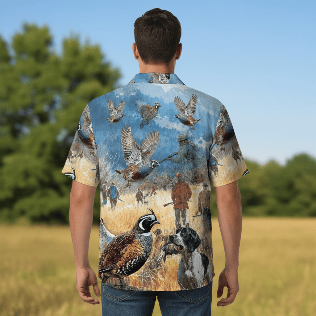 Vintage Quail Hunting Hawaiian Shirt
