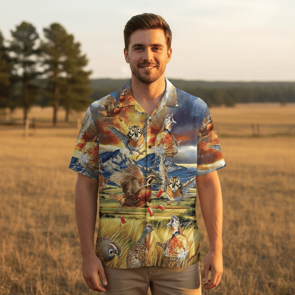 Funny Quail Hunting Hawaiian Shirt