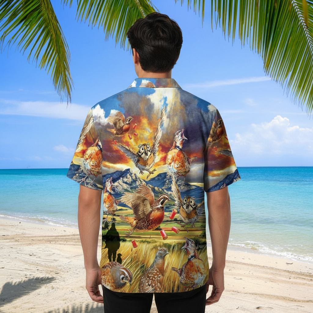 Funny Quail Hunting Hawaiian Shirt