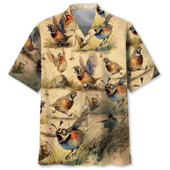 Funny Bobwhite Quail Hunting Hawaiian Shirt