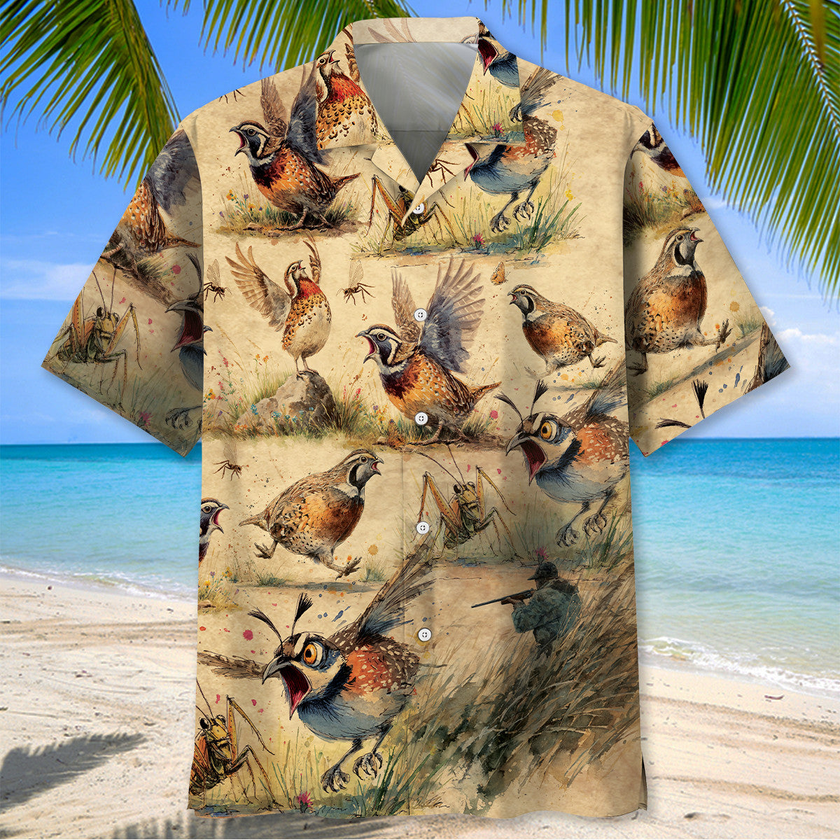 Funny Bobwhite Quail Hunting Hawaiian Shirt
