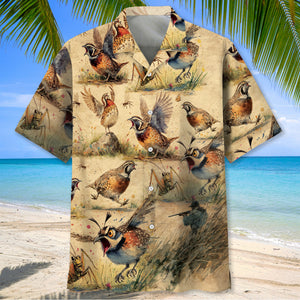 Funny Bobwhite Quail Hunting Hawaiian Shirt
