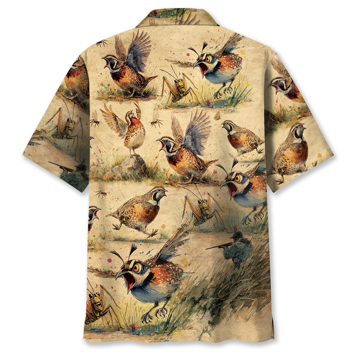 Funny Bobwhite Quail Hunting Hawaiian Shirt