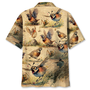 Funny Bobwhite Quail Hunting Hawaiian Shirt