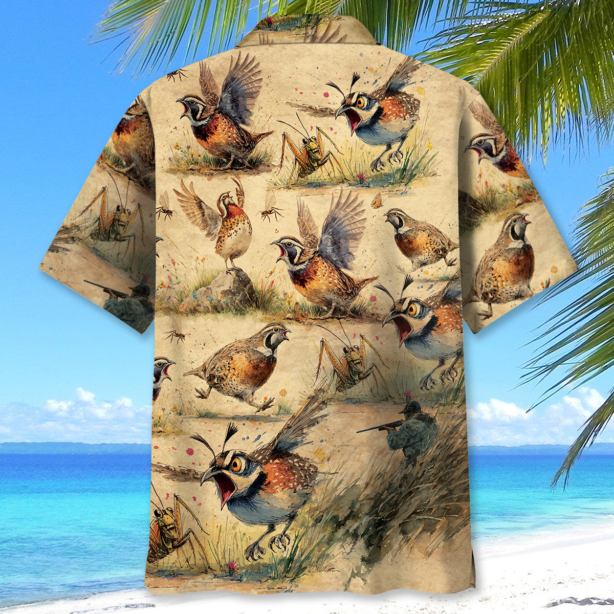 Funny Bobwhite Quail Hunting Hawaiian Shirt
