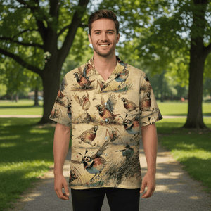 Funny Bobwhite Quail Hunting Hawaiian Shirt