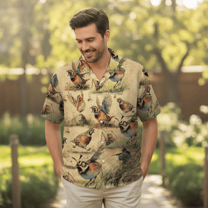 Funny Bobwhite Quail Hunting Hawaiian Shirt