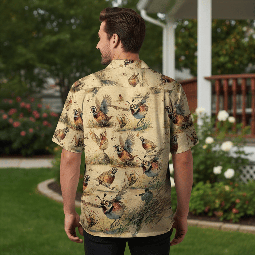 Funny Bobwhite Quail Hunting Hawaiian Shirt
