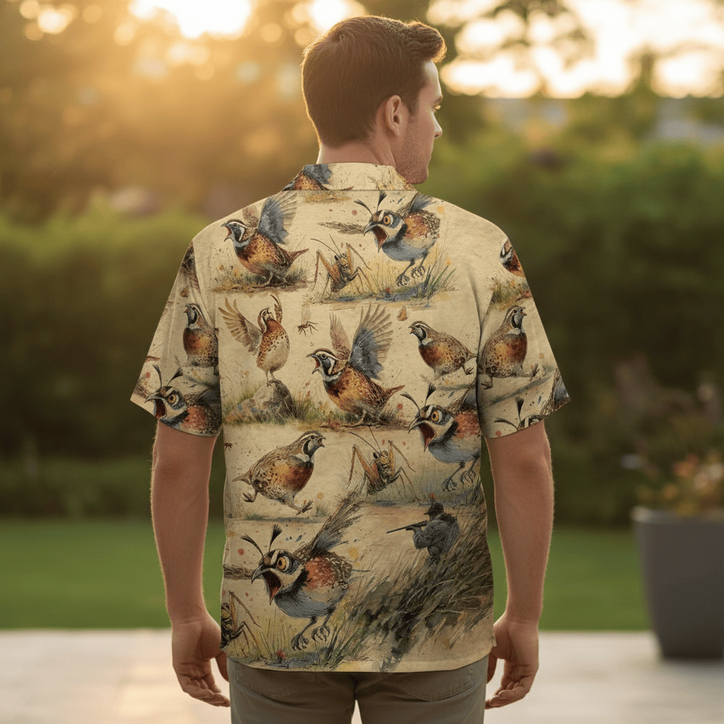 Funny Bobwhite Quail Hunting Hawaiian Shirt