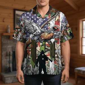 America Quail Hunting Graphic Hawaiian Shirt