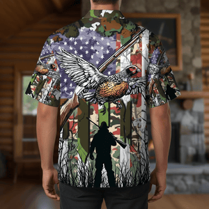 America Quail Hunting Graphic Hawaiian Shirt