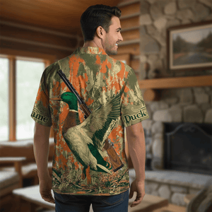 Custom Name Vintage Duck Hunting Hawaiian Shirt