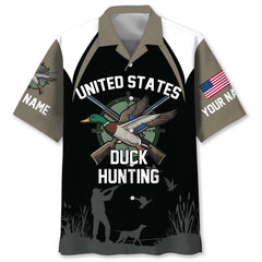 Custom Name United States Duck Hunting Hawaiian Shirt