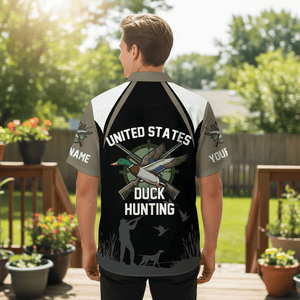 Custom Name United States Duck Hunting Hawaiian Shirt