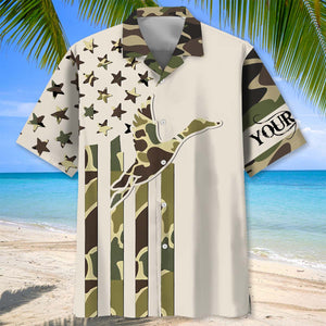 Custom Name Custom Duck Hunting Camo Hawaiian Shirt
