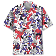America Ross Goose Hunting Hawaiian Shirt