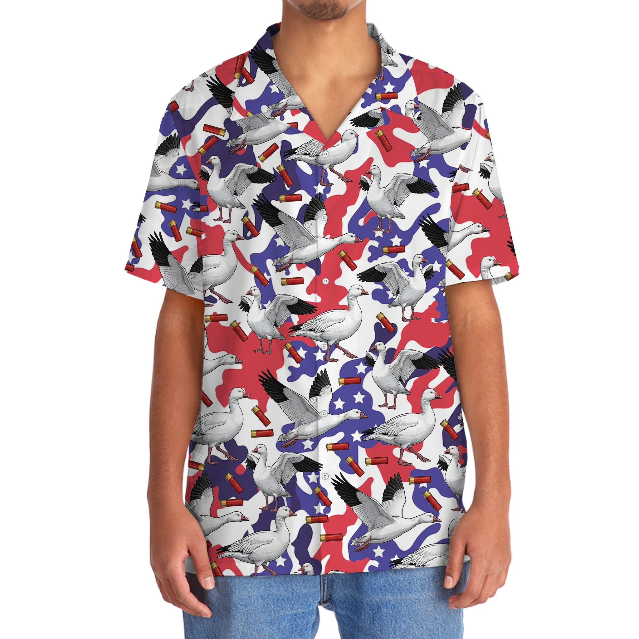 America Ross Goose Hunting Hawaiian Shirt