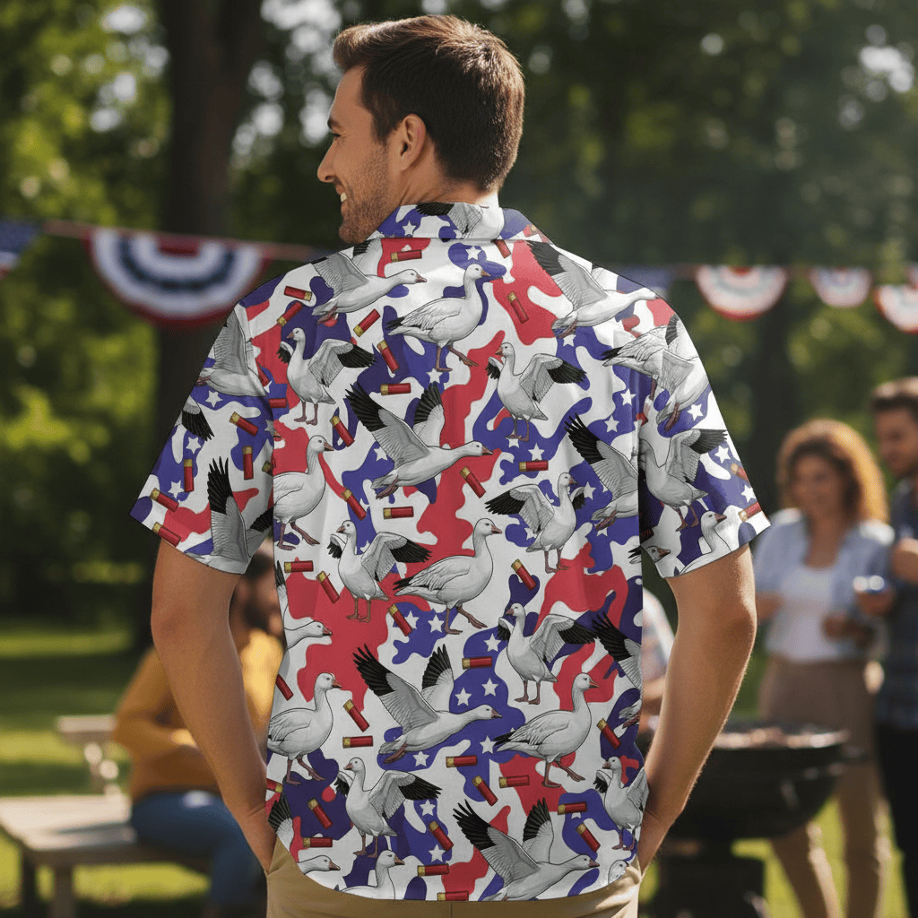 America Ross Goose Hunting Hawaiian Shirt