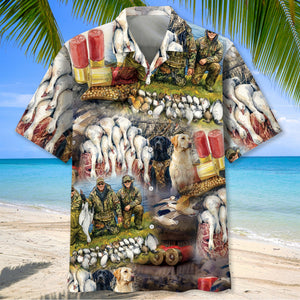Vintage Ross Goose Hunting Hawaiian Shirt