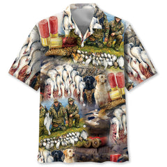 Vintage Ross Goose Hunting Hawaiian Shirt