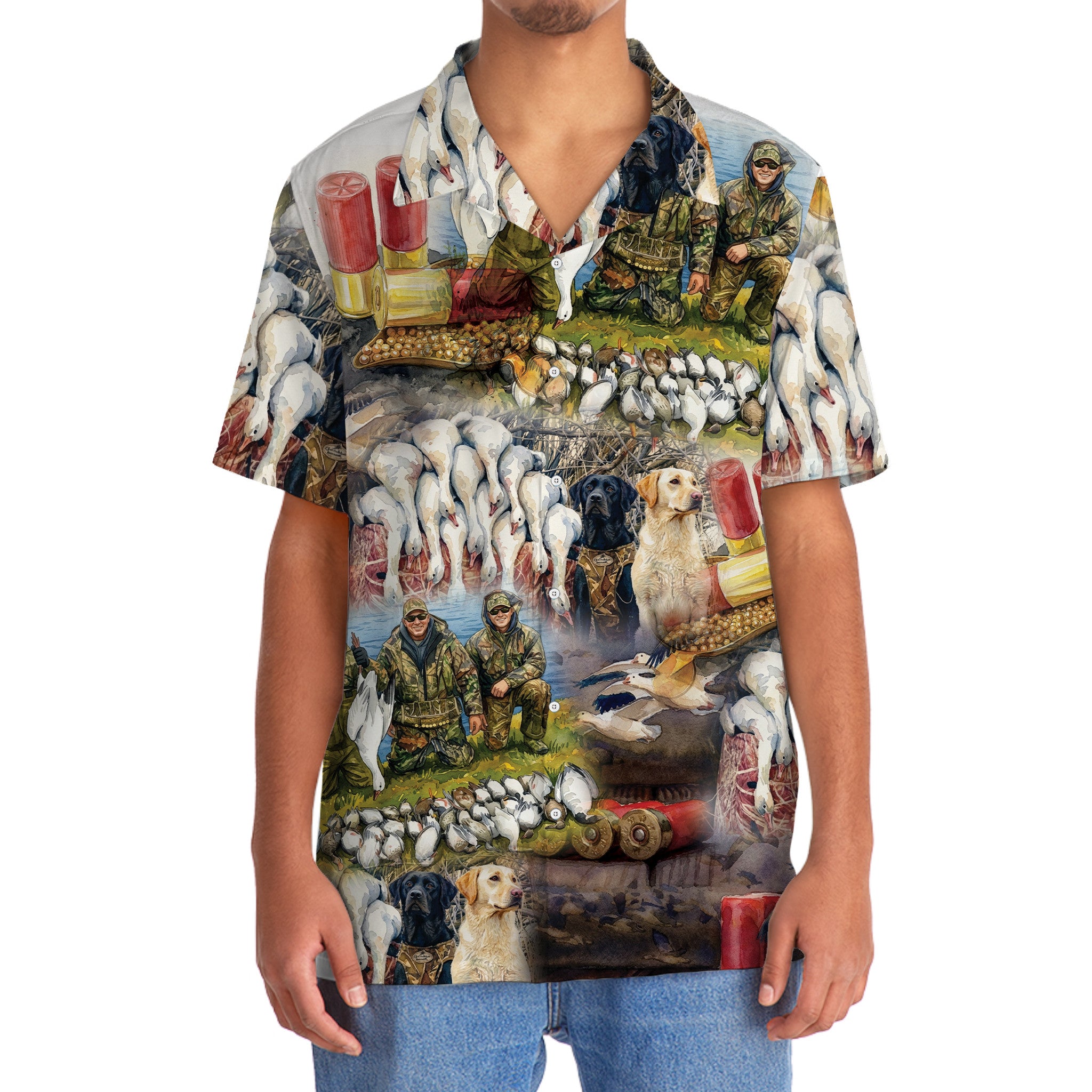 Vintage Ross Goose Hunting Hawaiian Shirt