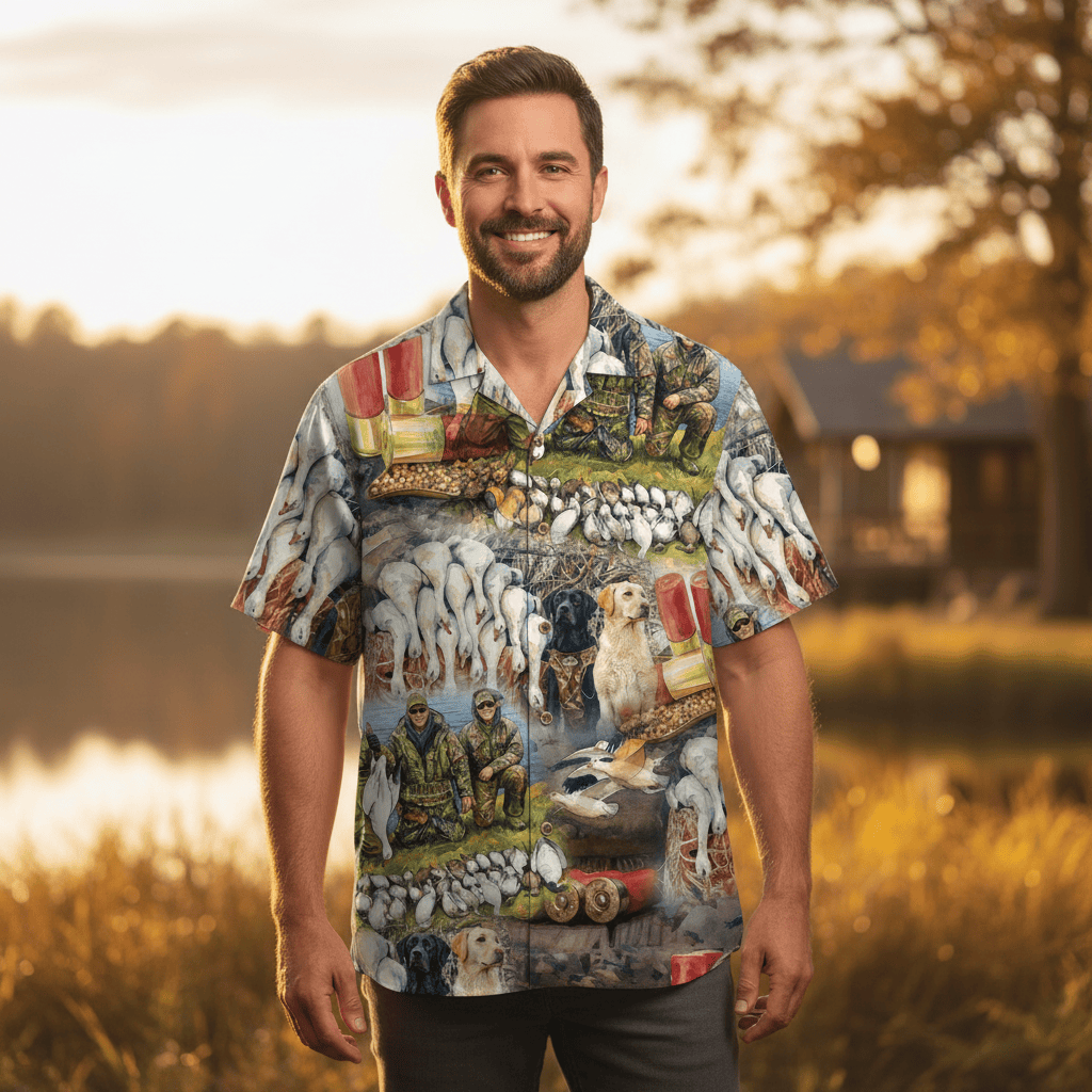 Vintage Ross Goose Hunting Hawaiian Shirt