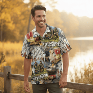 Vintage Ross Goose Hunting Hawaiian Shirt