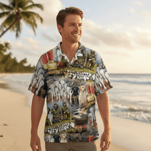 Vintage Ross Goose Hunting Hawaiian Shirt