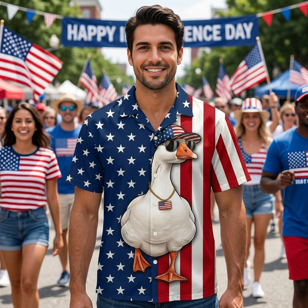 America Geese Hunting Funny Hawaiian Shirt