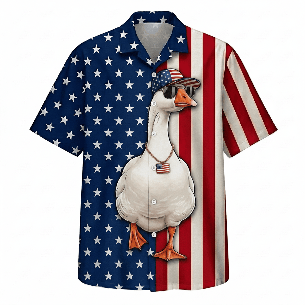 America Geese Hunting Funny Hawaiian Shirt