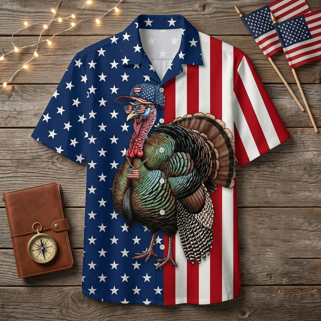 America Wild Turkey Hunting Funny Hawaiian Shirt