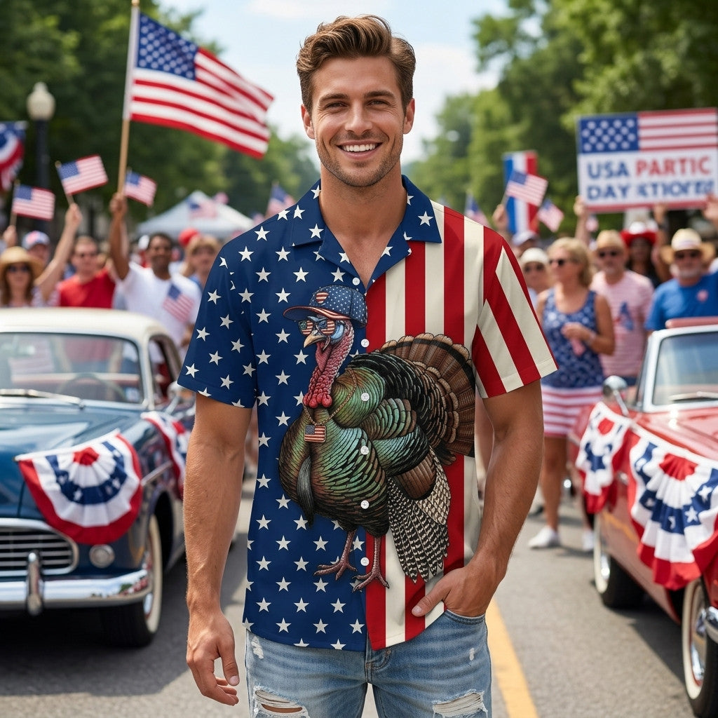 America Wild Turkey Hunting Funny Hawaiian Shirt