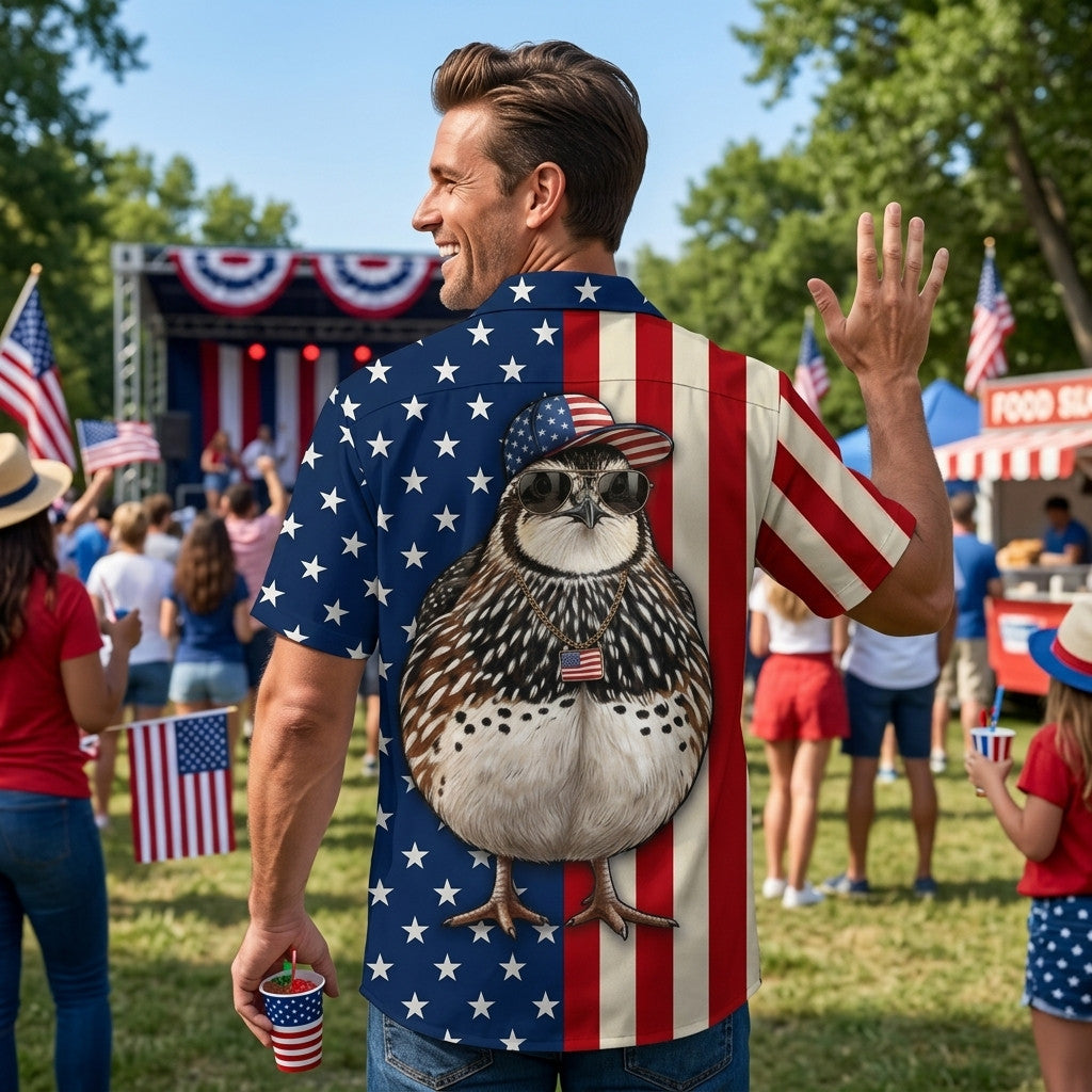 America Quail Hunting Funny Hawaiian Shirt