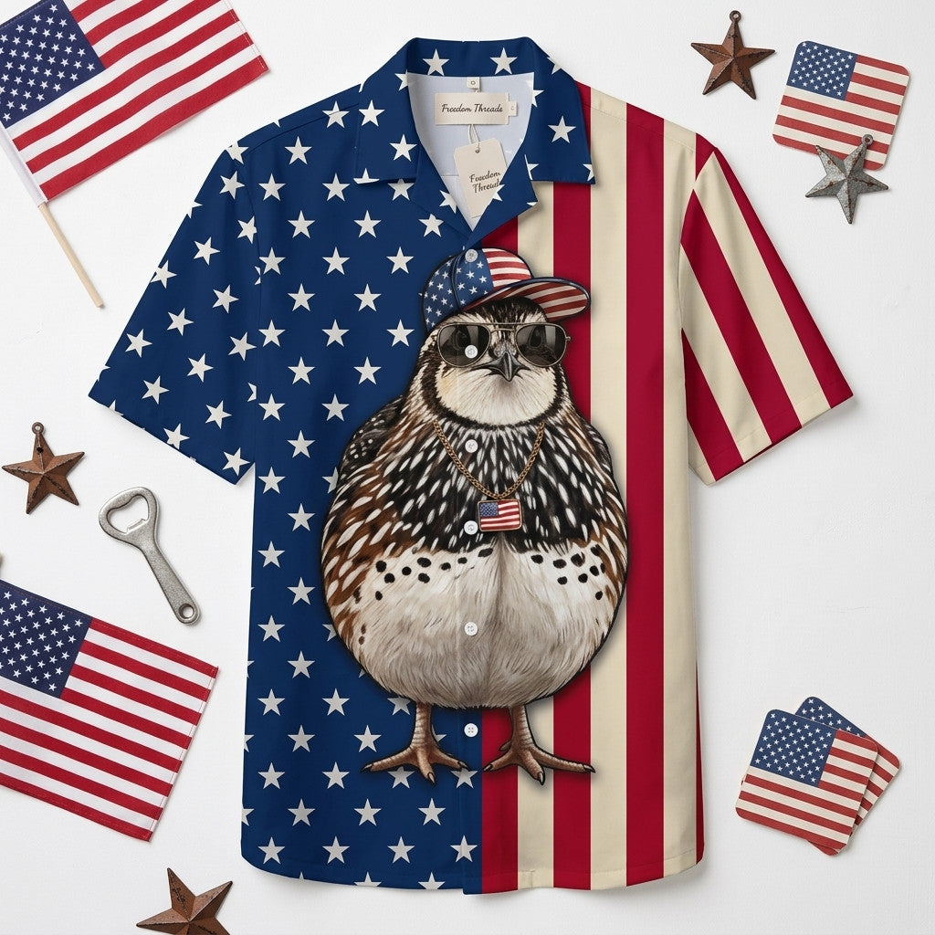 America Quail Hunting Funny Hawaiian Shirt
