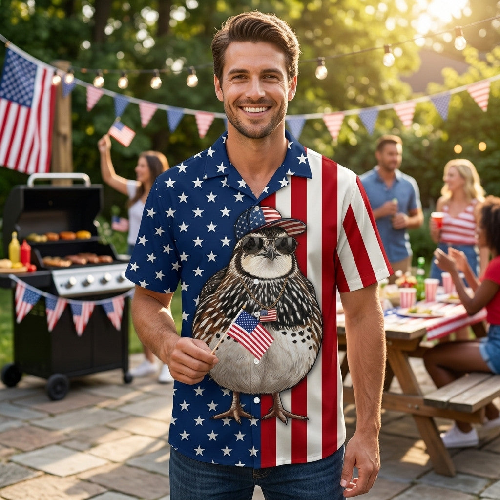 America Quail Hunting Funny Hawaiian Shirt