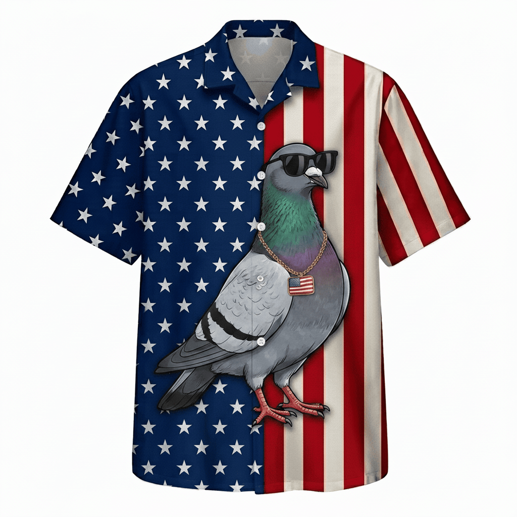 America Pigeon Hunting Funny Hawaiian Shirt