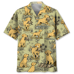 Labrador Retriever And Dove Hunting Hawaiian Shirt
