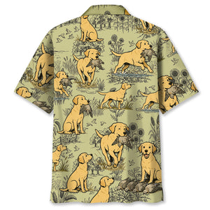 Labrador Retriever And Dove Hunting Hawaiian Shirt