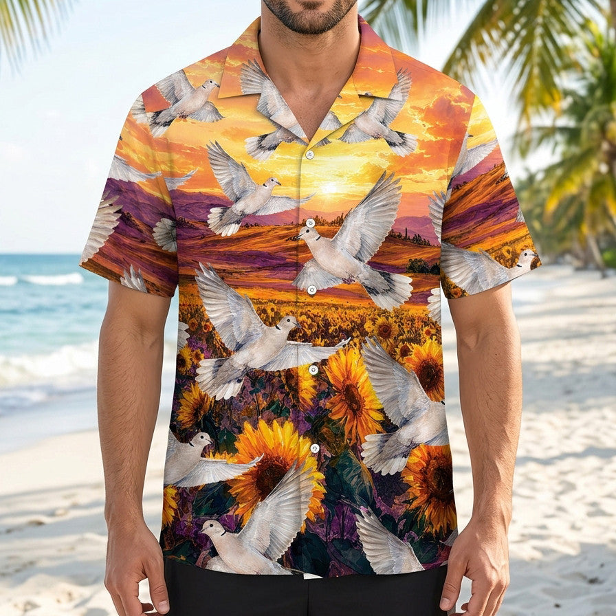 Dove Hunting Field Vintage Hawaiian Shirt