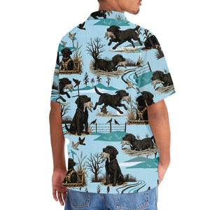 Black Labrador Retriever And Dove Hunting Hawaiian Shirt