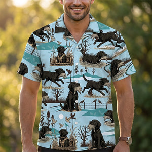 Black Labrador Retriever And Dove Hunting Hawaiian Shirt