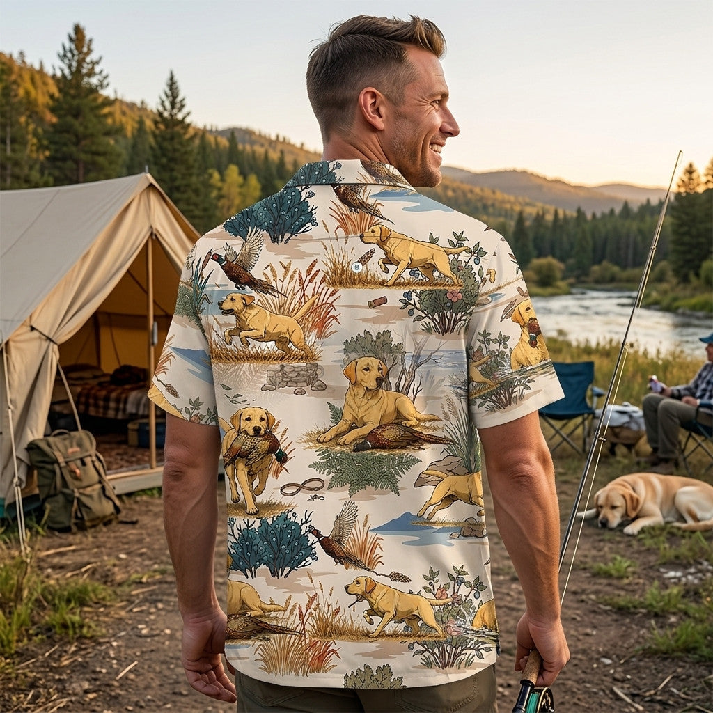 Labrador Pheasant Hunting Hawaiian Shirt