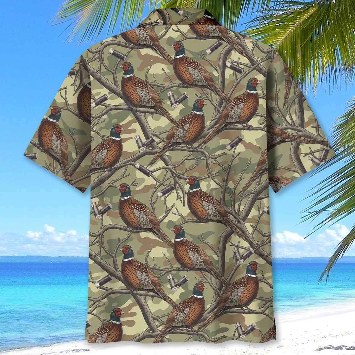 Vintage Pheasant Hunting Camouflage Hawaiian Shirt