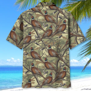 Vintage Pheasant Hunting Camouflage Hawaiian Shirt