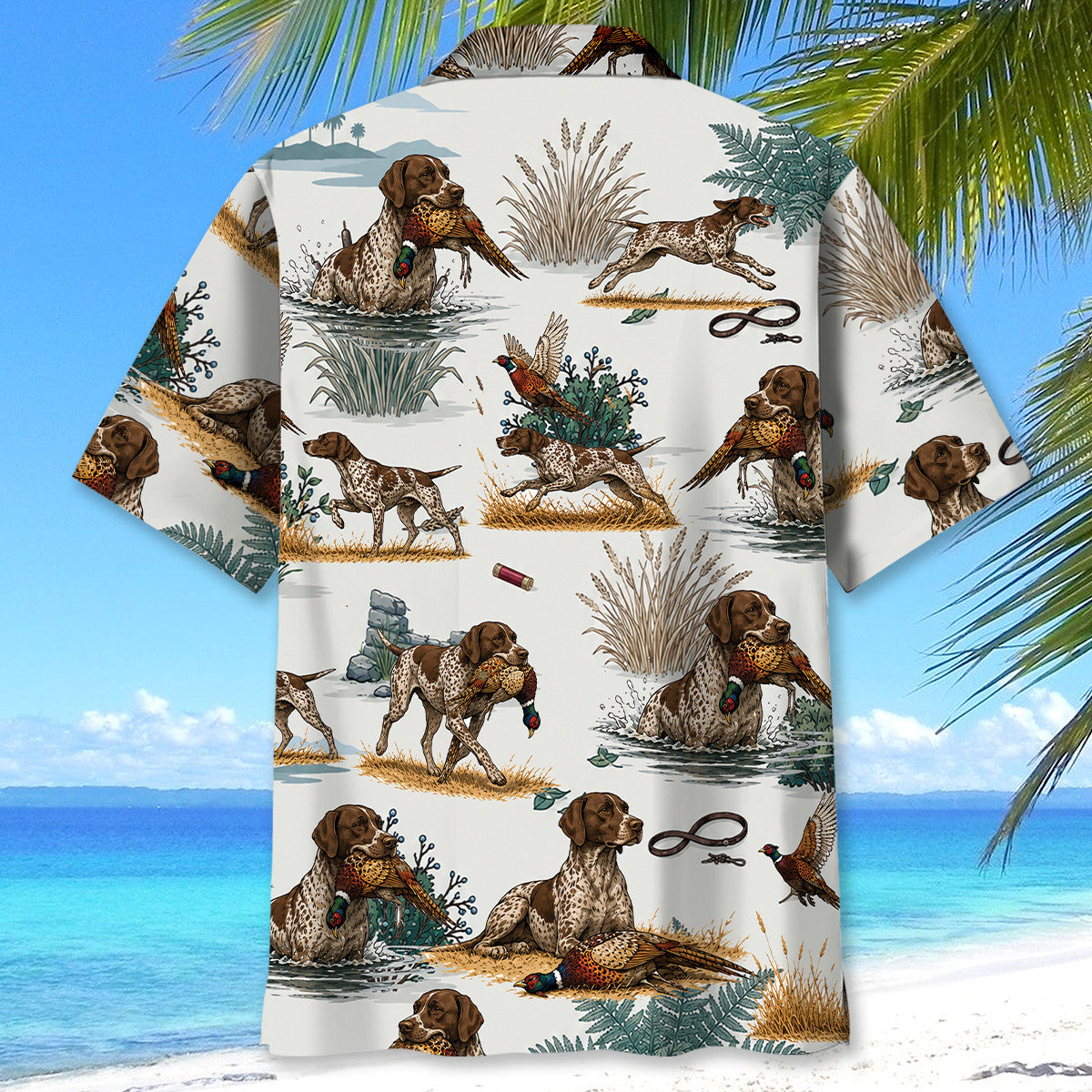 German Short Hair Pointer Pheasant Hunting Hawaiian Shirt