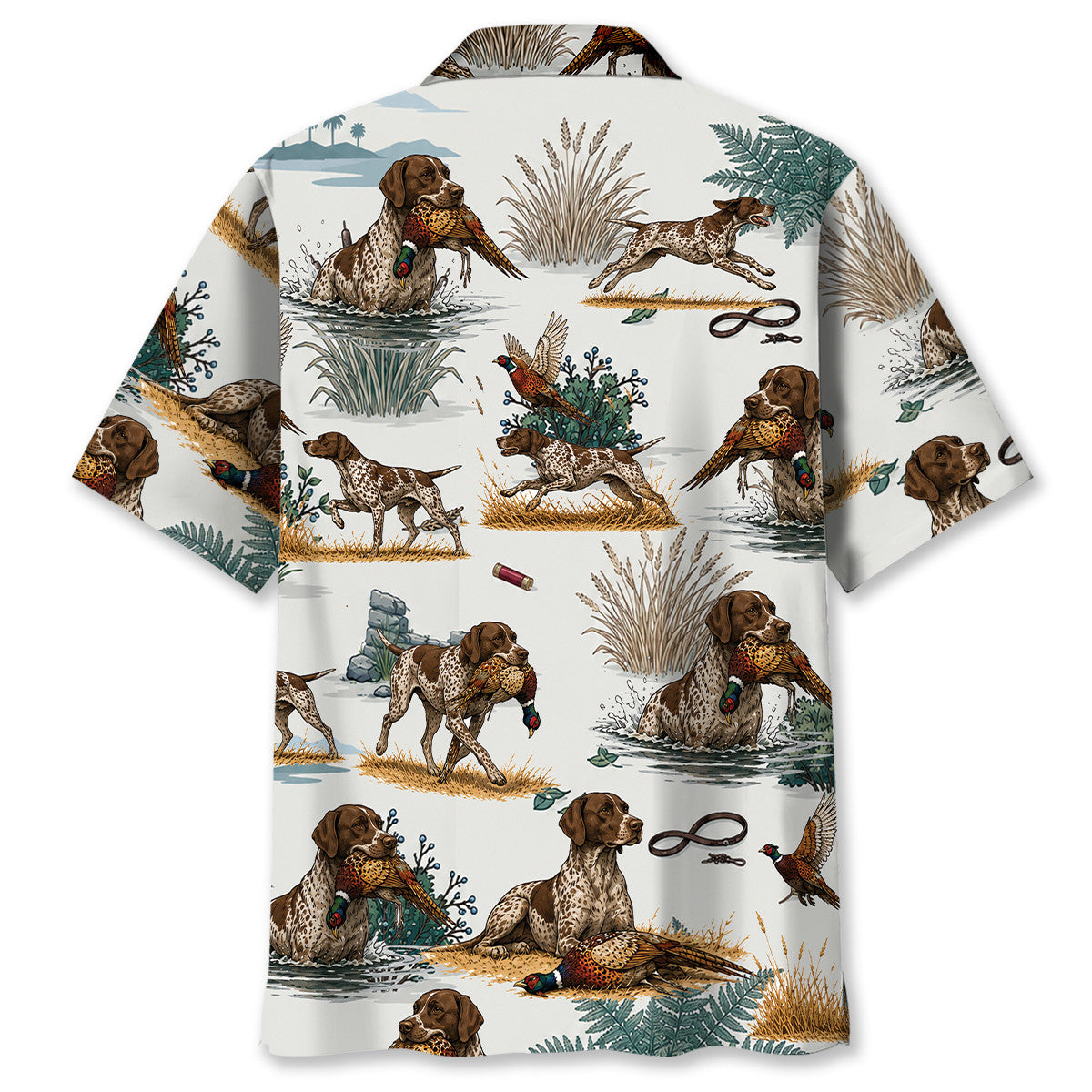 German Short Hair Pointer Pheasant Hunting Hawaiian Shirt